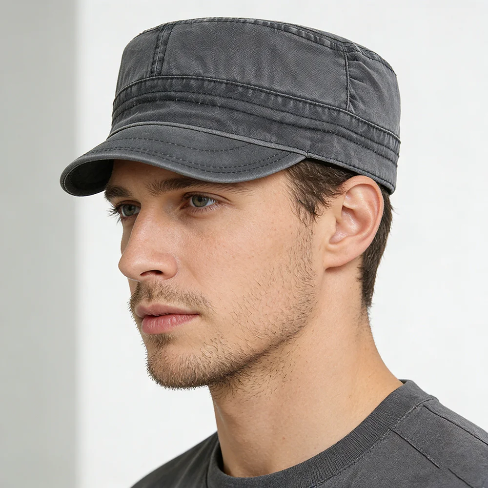 Gorra militar de algodón lavado vintage unisex primavera verano - imagen 4
