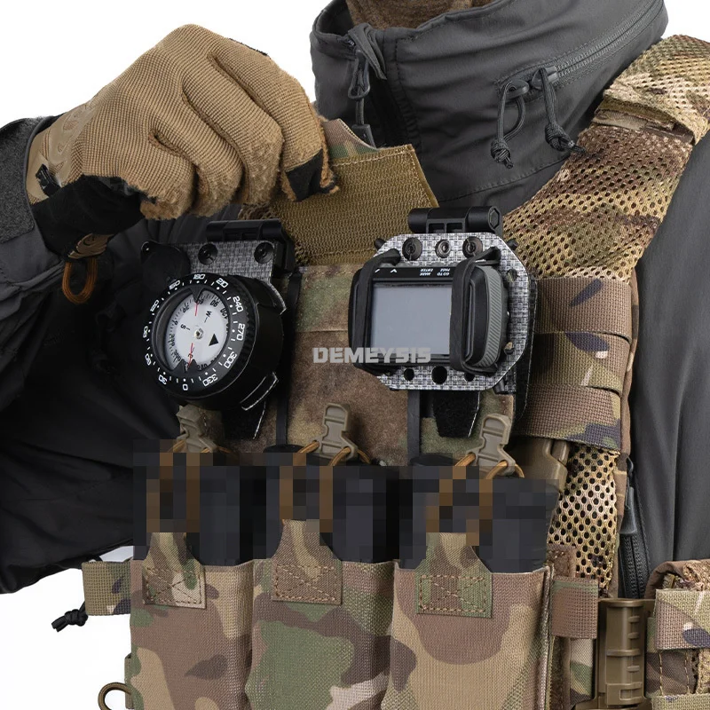 Soporte táctico MOLLE para teléfono con brújula y GPS ligero