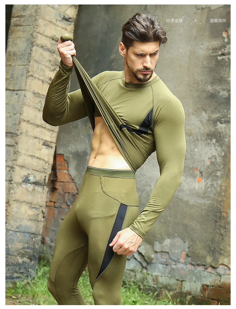 Ropa interior térmica camuflaje elástica antimicrobiana hombre - imagen 2