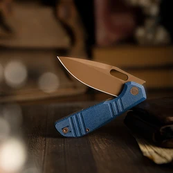 Cuchillo plegable TRIVISA Gecko de micarta EDC para camping y pesca