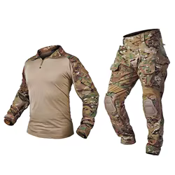AUKU Uniforme de combate táctico Safari – Hombre camuflaje profesional