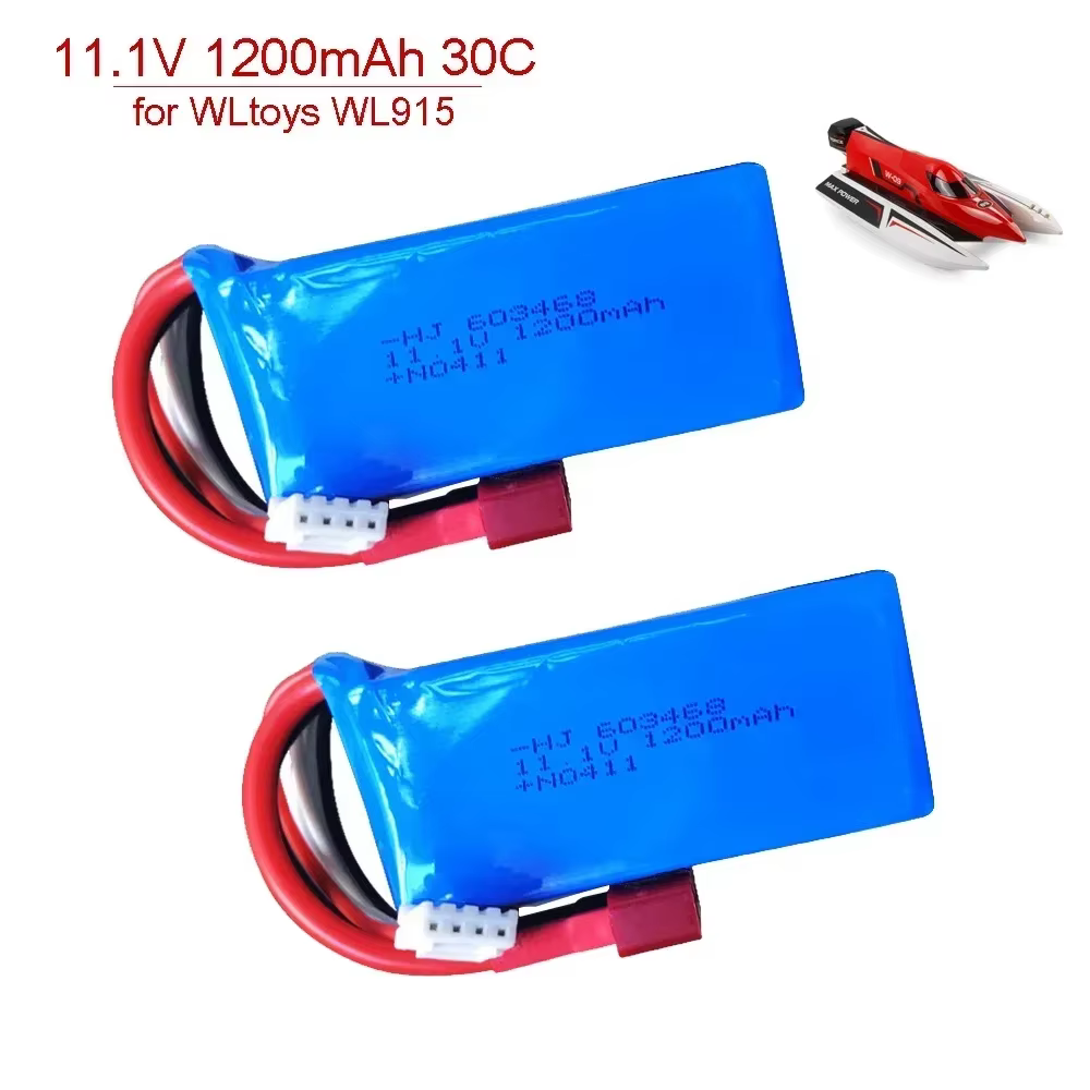 WLtoys batería LiPo con conector T para barco RC alta velocidad - imagen 3