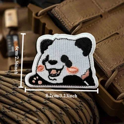 Parche táctico panda bordado con velcro – Insignia de moral