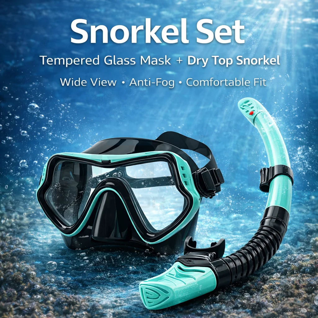 JSJM Set de snorkel adulto con máscara y tubo respirador - imagen 4