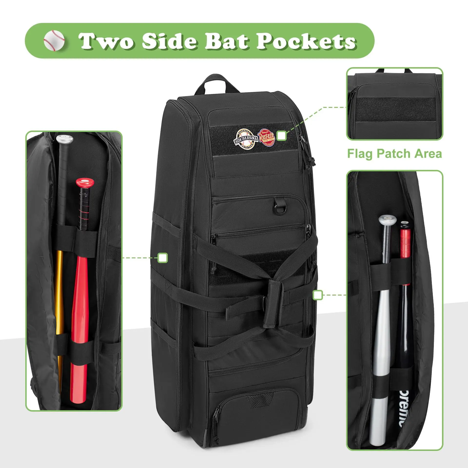 Bolsa táctica de equipo deportivo con ruedas y gran capacidad - imagen 3