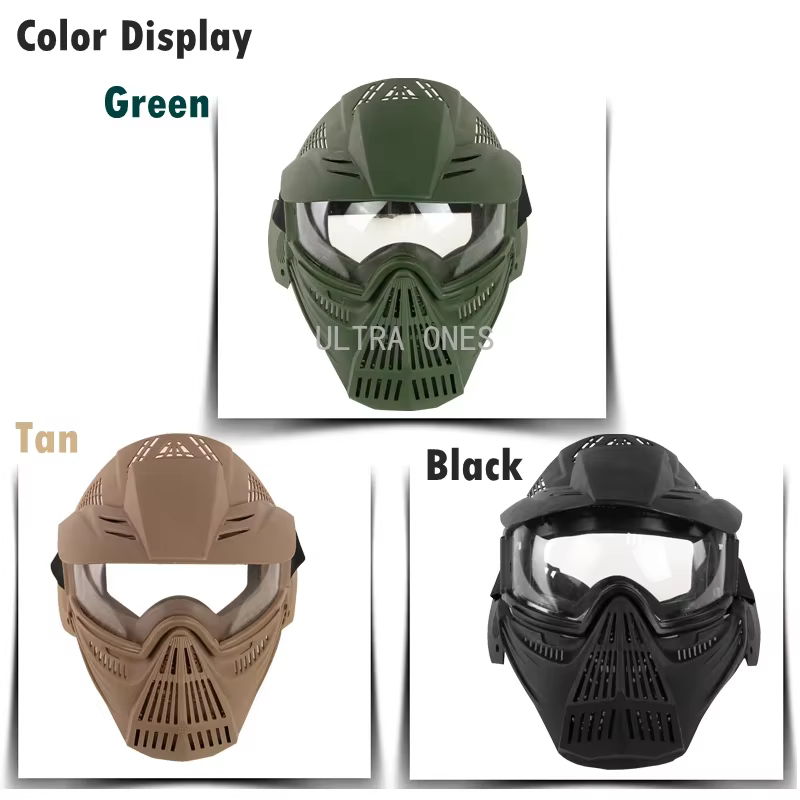 Máscara táctica con lente para airsoft y paintball, protección facial - imagen 3