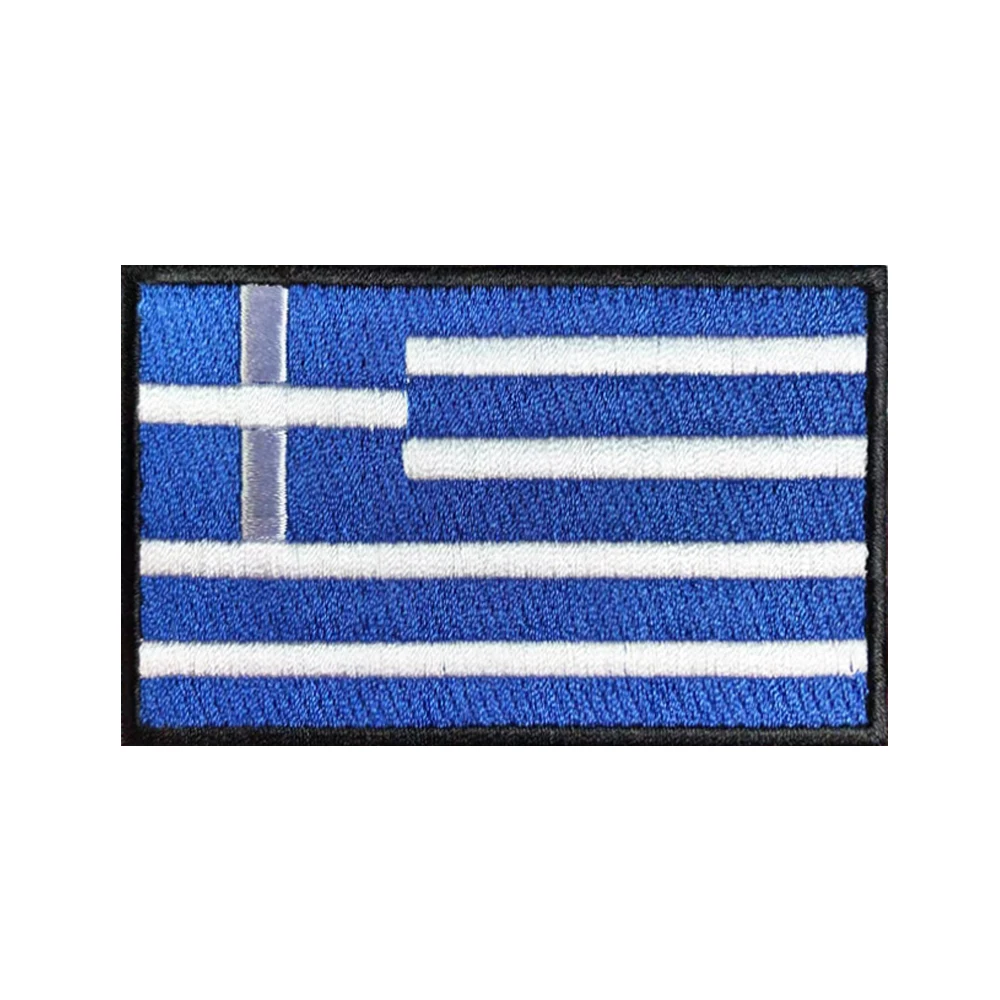 Parche militar Velcro bordado - bandera griega para equipamiento