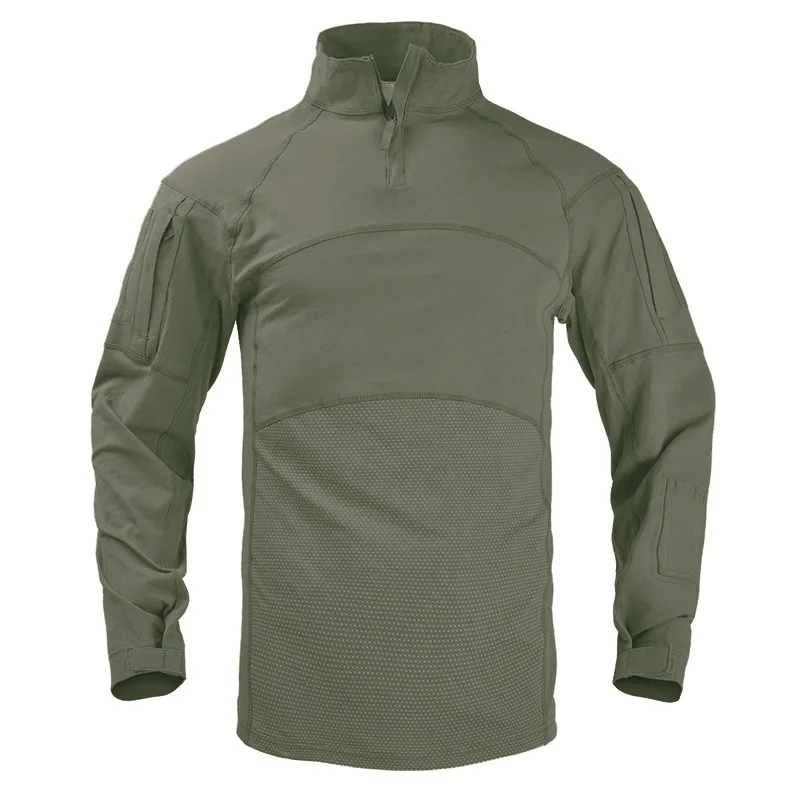 Camisa táctica de exterior manga larga con cierre frontal