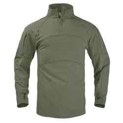 Camisa táctica de exterior manga larga con cierre frontal