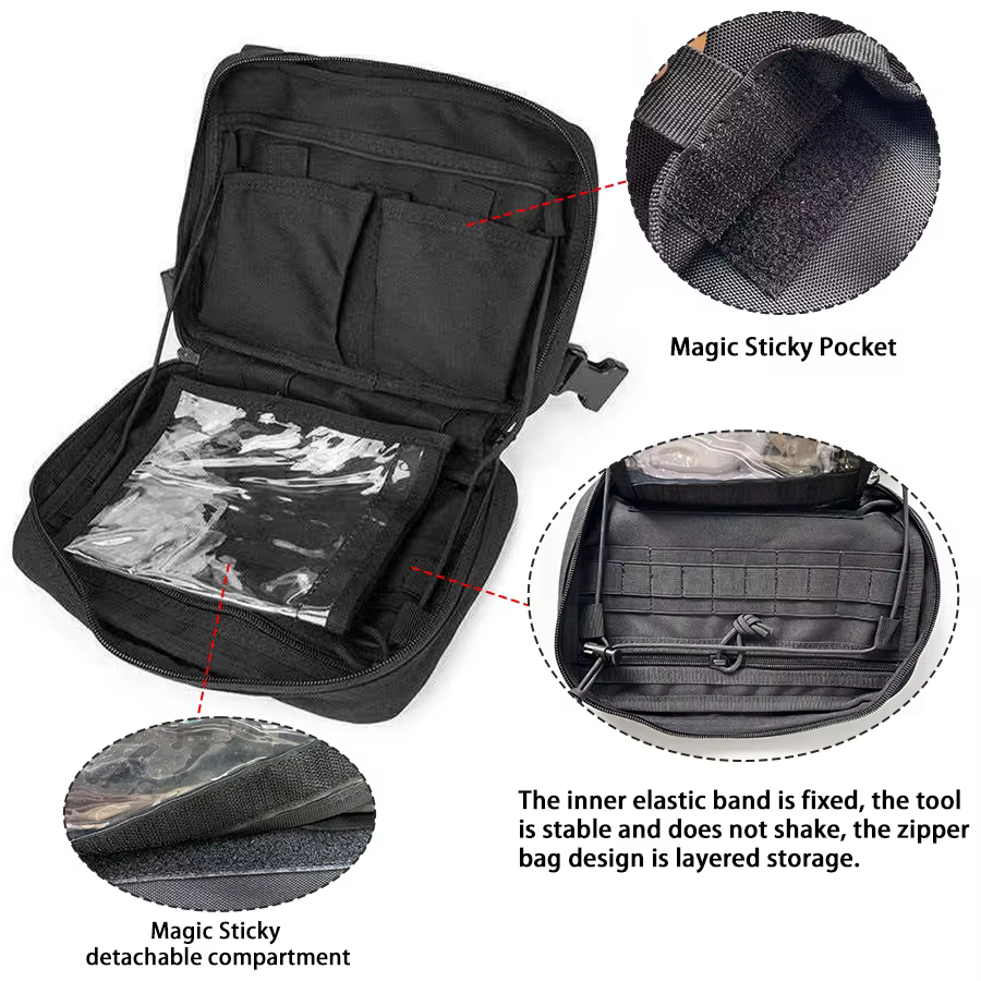 Bolso de pecho táctico ligero liberación rápida MOLLE Magic Sticky - imagen 2