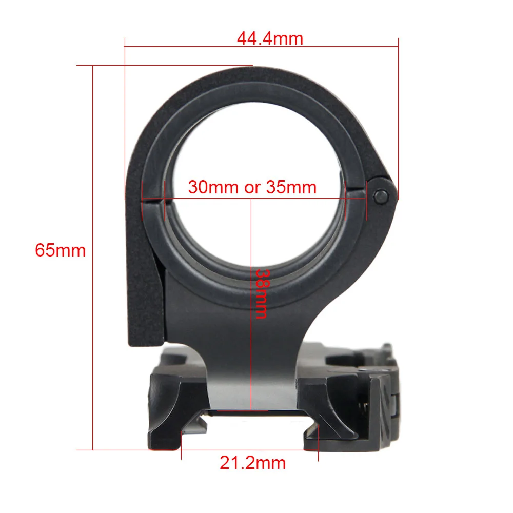 Soporte de mira QD Picatinny para airsoft, con ajuste de altura - imagen 3