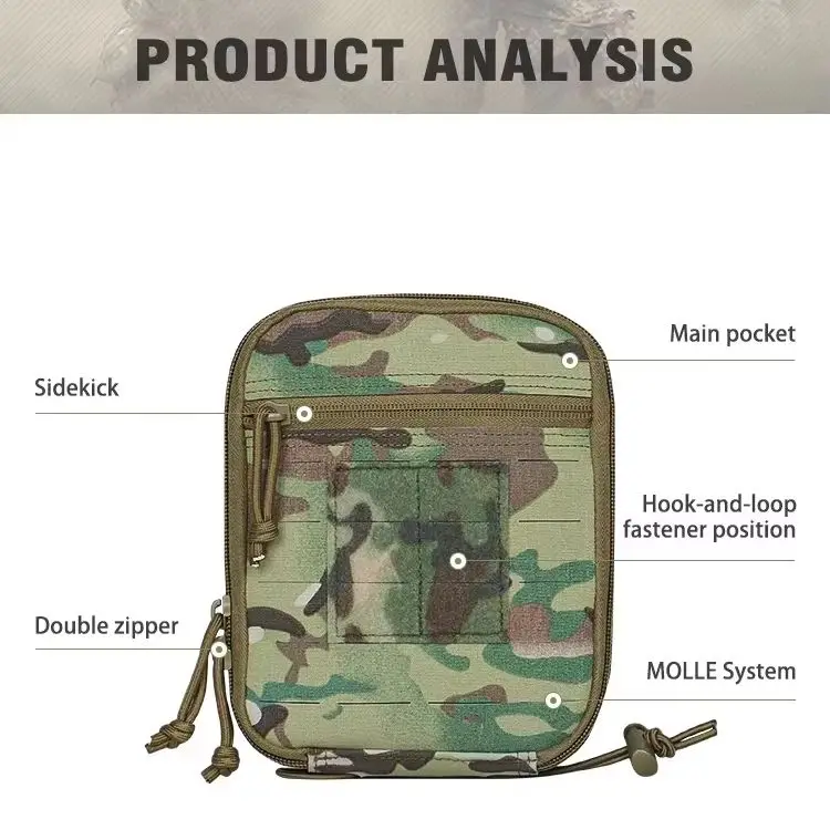 Bolsa táctica Molle modular expandible de nailon para accesorios - imagen 4