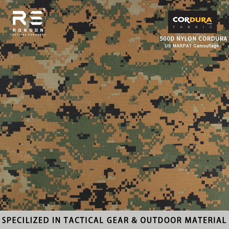 Ronson Tela Cordura 500D táctica Oxford MARPAT Woodland PU NIR - imagen 3