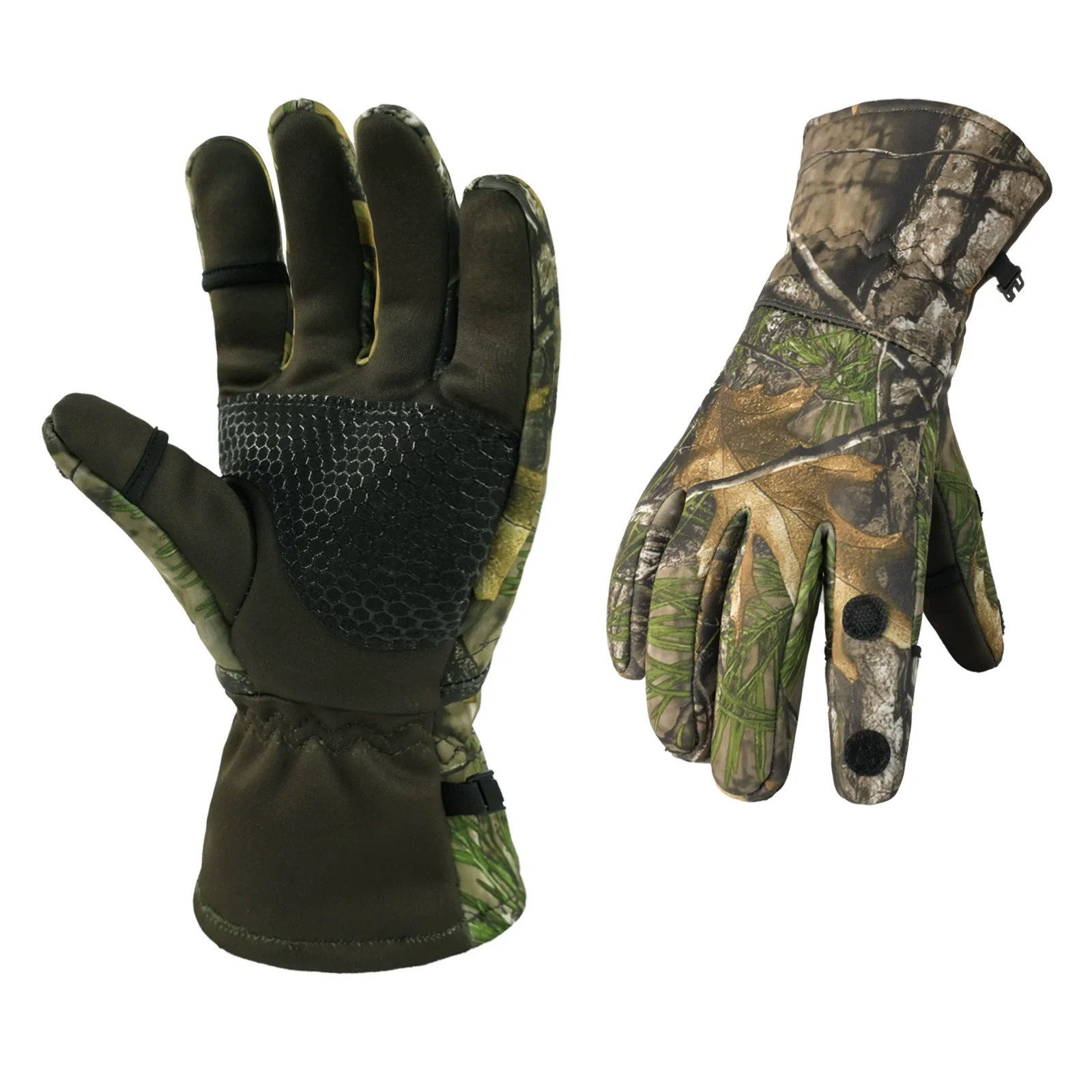 Guantes tácticos caza impermeables lana polar camuflaje - imagen 4