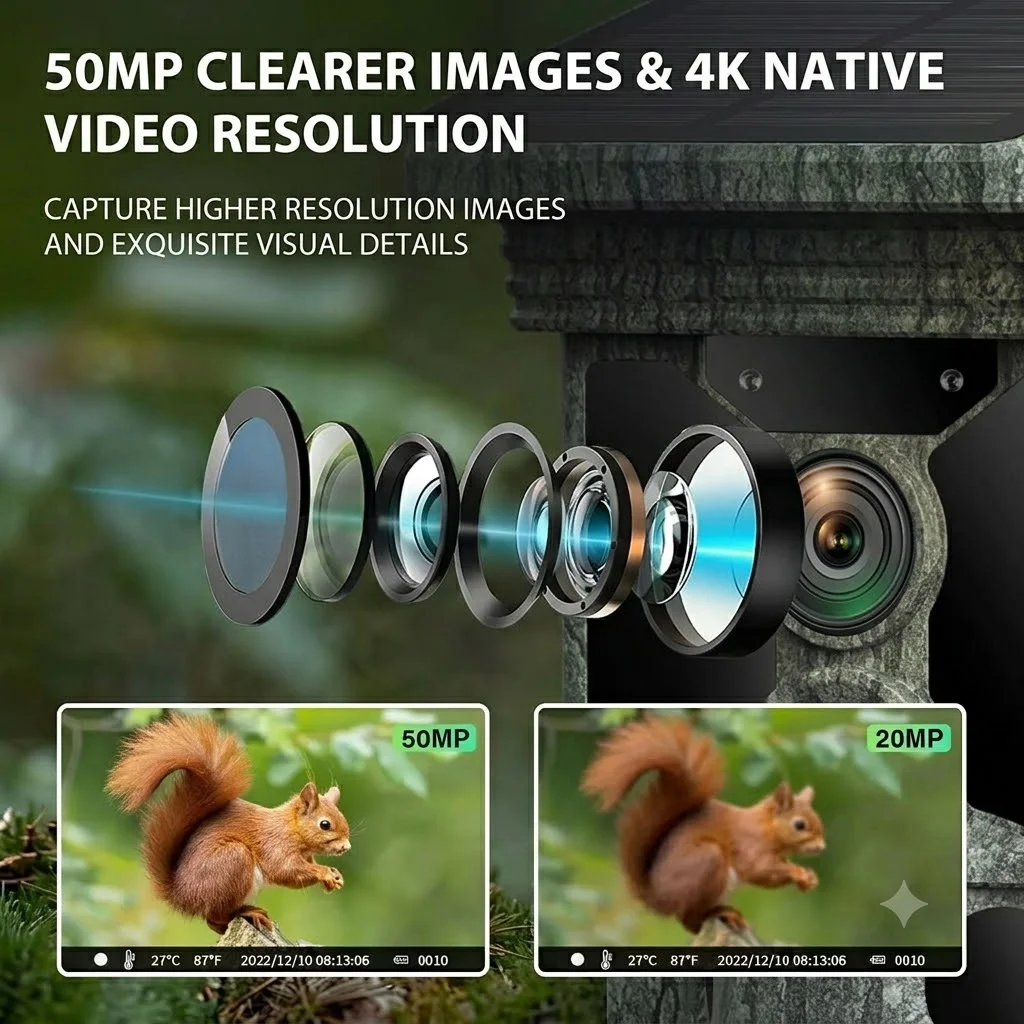 Trampa fotográfica Solar Suntek HC-600A 4K 50MP Nocturna - imagen 2
