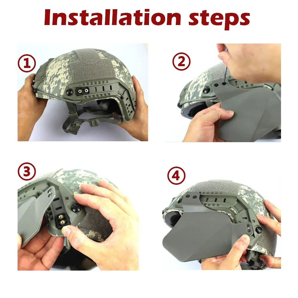 Deflector lateral táctico para casco Airsoft – Protección auditiva - imagen 4
