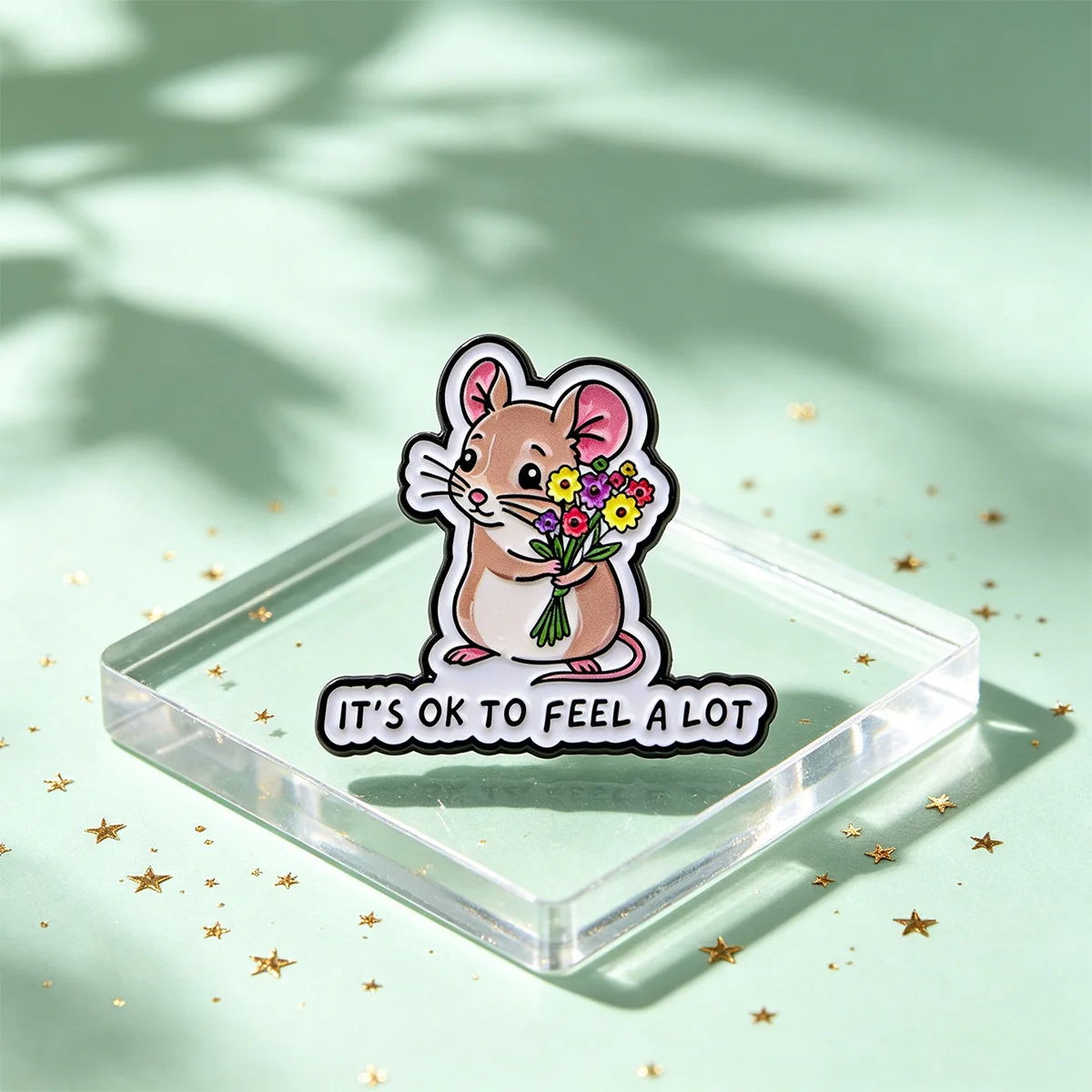 Pin metálico de esmalte ratón lindo – broche para mochila - imagen 2