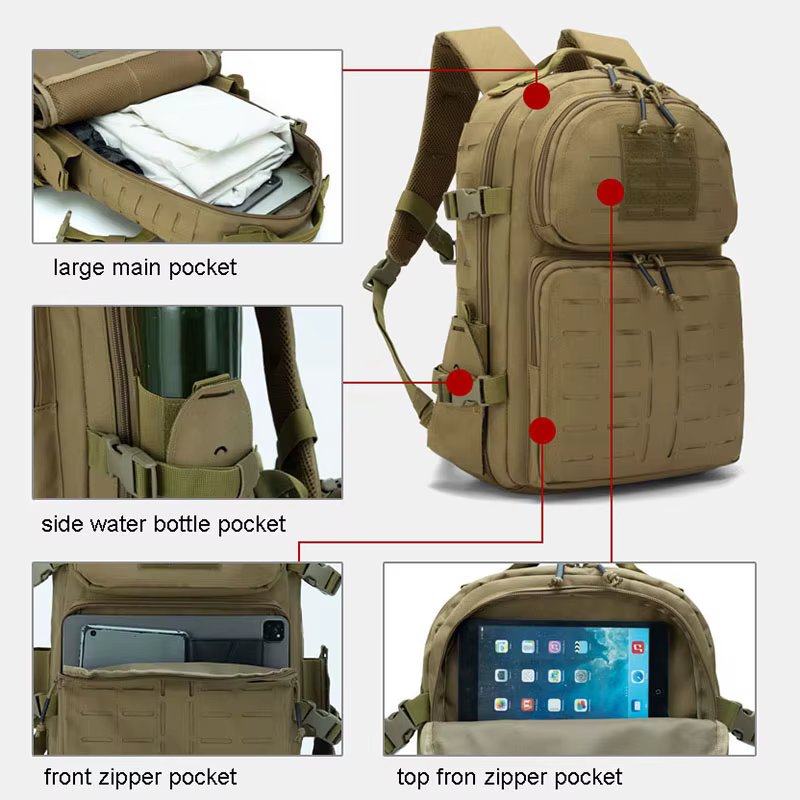 Mochila táctica MOLLE Laser para senderismo y outdoor - imagen 2