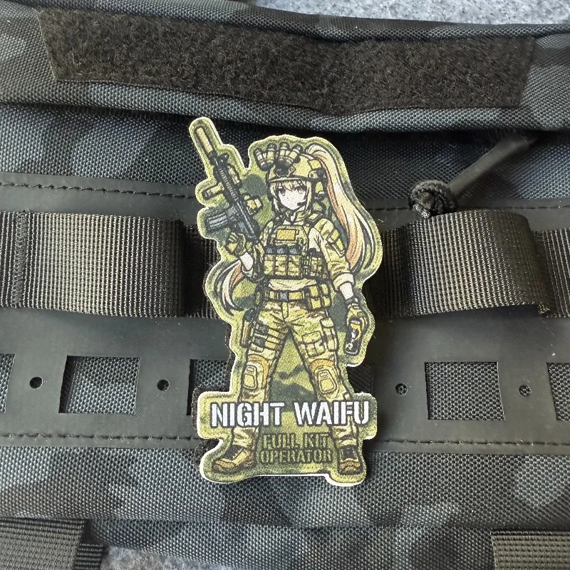 Parche táctico anime camuflaje insignia de velcro gancho y bucle - imagen 4