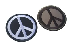 Parche táctico bordado velcro símbolo paz
