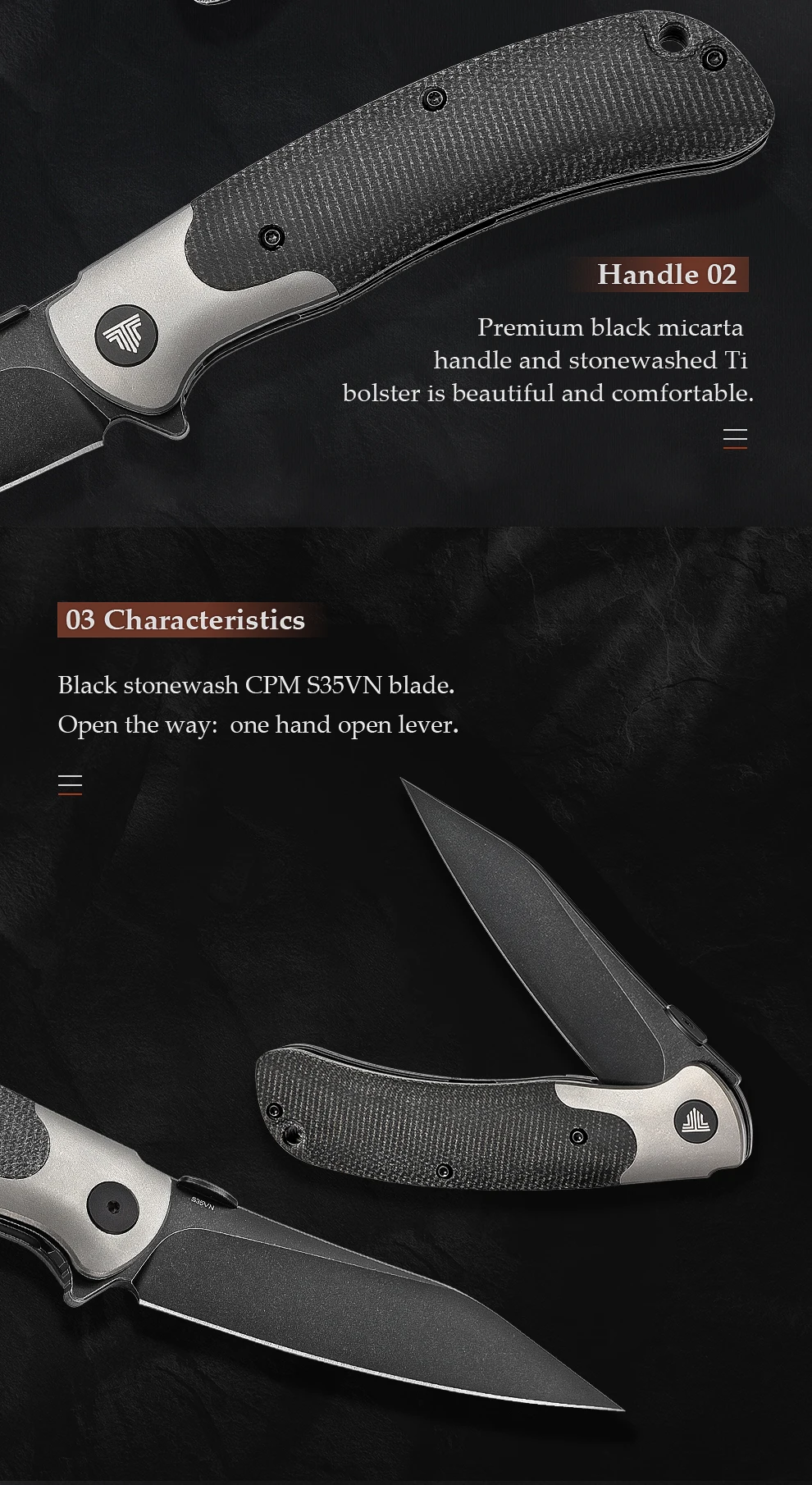 El cuchillo TRIVISA EDC con presentación en caja de regalo