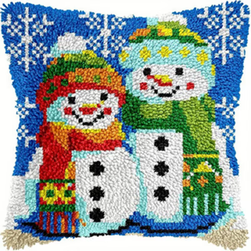 Kit punto de anudar cojines – Diseño infantil pompón pastel - imagen 3