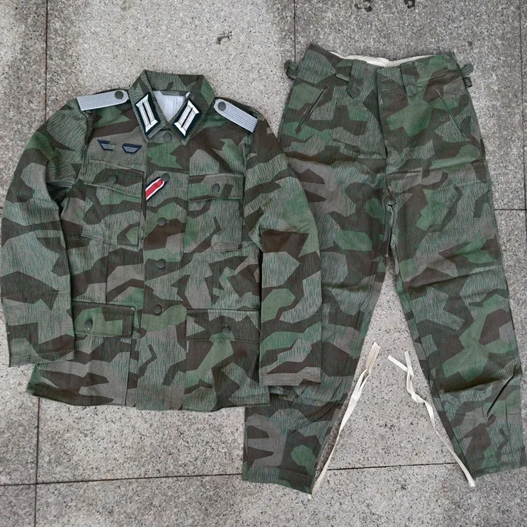 Uniforme militar M43 alemán camuflaje dividido capitán con pantalón - imagen 4