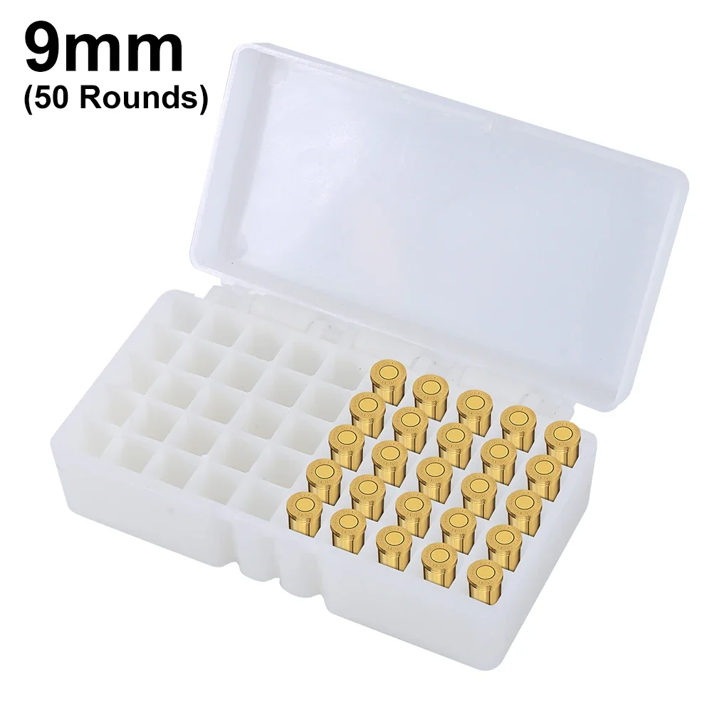 Caja munición pistola 9 mm con cerradura de PP resistente y seguro - imagen 3