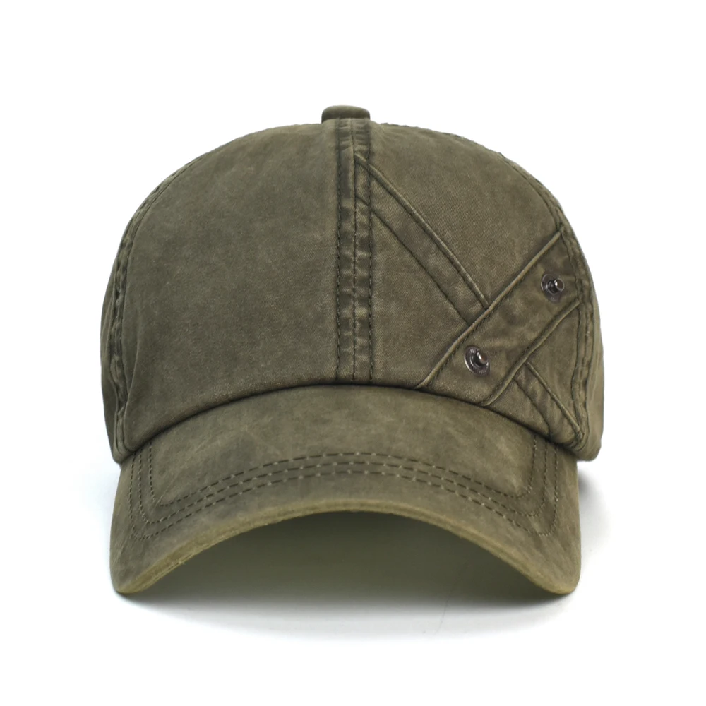 Vista frontal con diseño de gorra camionero