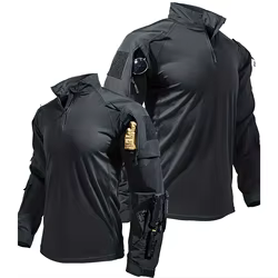 Camisa táctica hombre manga larga ripstop con múltiples bolsillos