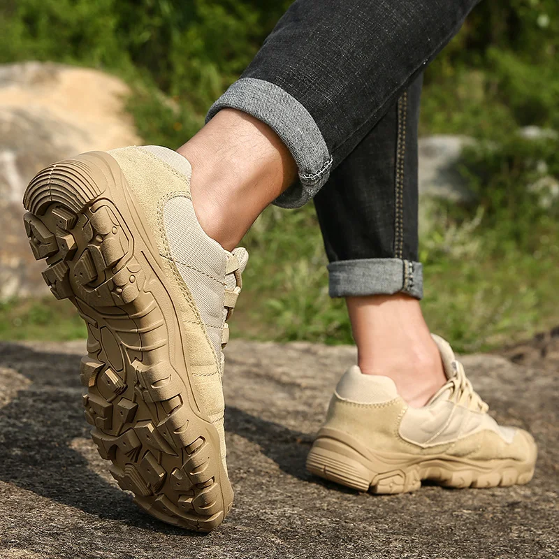 Zapatillas tácticas impermeables antideslizantes para senderismo otoño - imagen 4