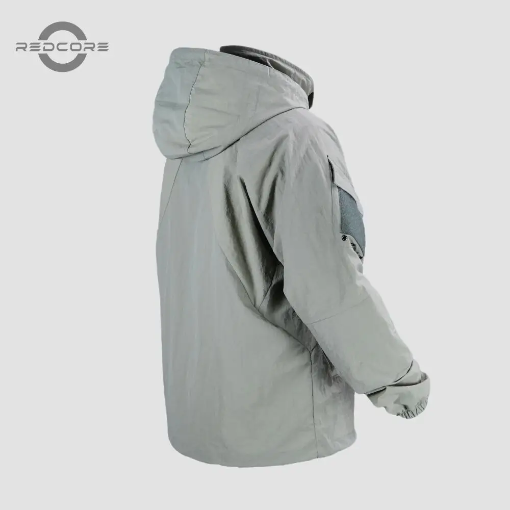 PCU L5 gris chaqueta táctica de nailon con capucha cremallera - imagen 2