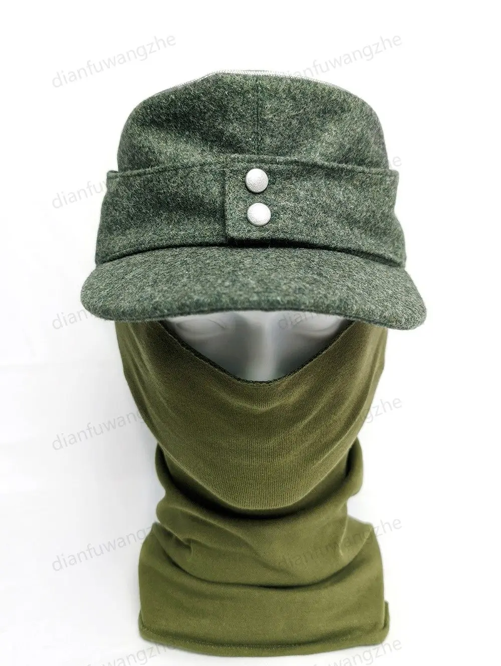 Gorra plana camuflaje estilo M43 vista frontal