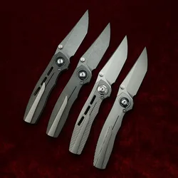 LEMIFSHE Cuchillo plegable Dukling M390 EDC rodamientos cerámicos