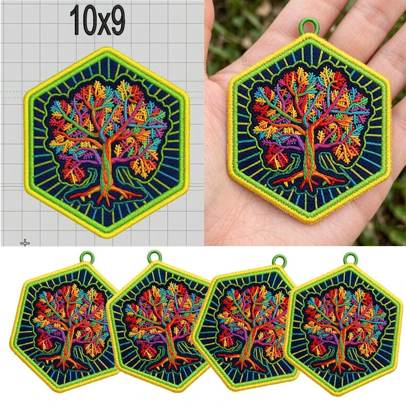 Prajna Parche bordado velcro con gancho y bucle para ropa - imagen 5