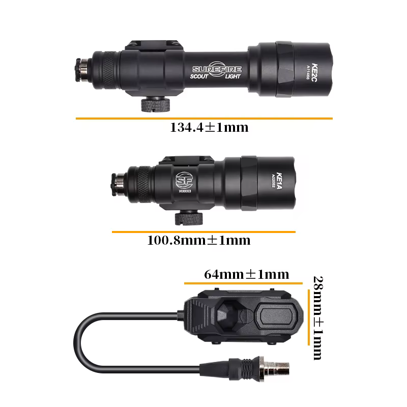 WADSN Linterna táctica M300C/M600U Picatinny con presión remota doble - imagen 3