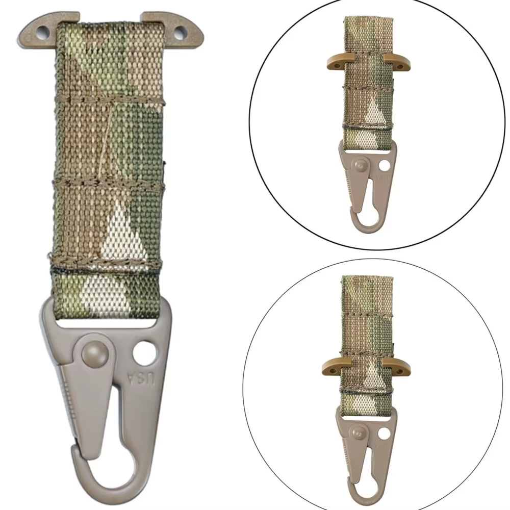 Gancho MOLLE con soporte en T para cinturón táctico