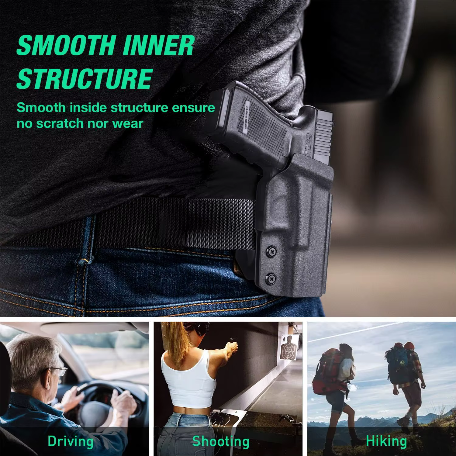 Funda Walther PPS M2 paleta OWB Kydex diestra corte óptico táctica - imagen 5