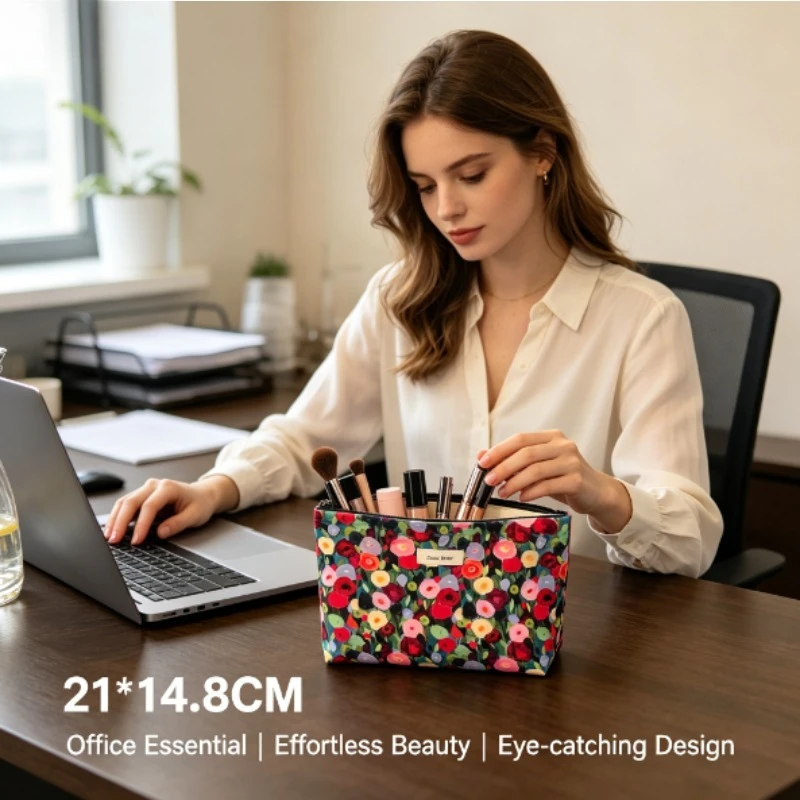 Neceser de cosméticos tela Oxford gran capacidad portátil para viaje - imagen 5