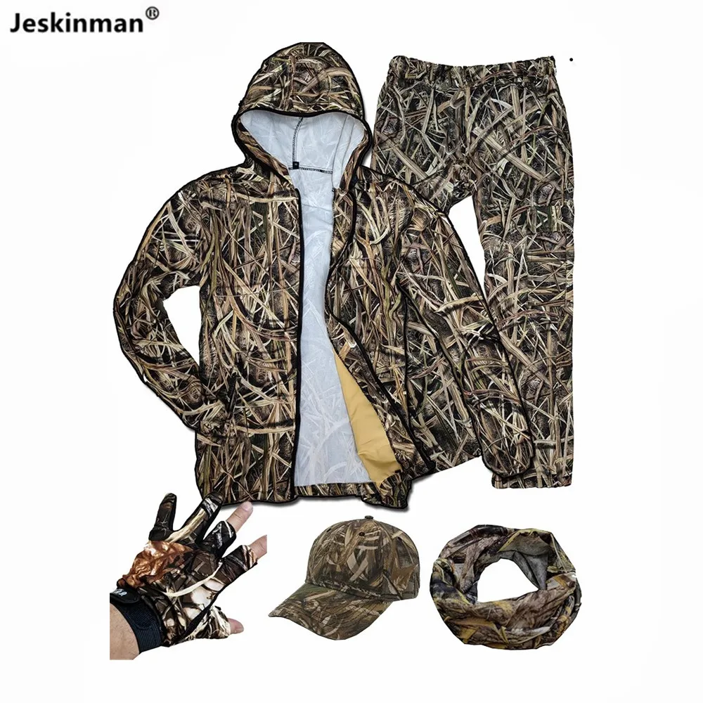 Conjunto camuflaje cazador transpirable – antimosquitos primavera-otoño