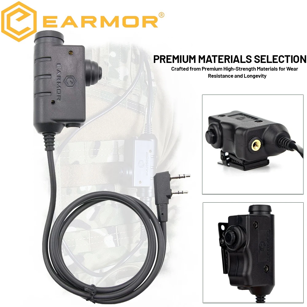 EARMOR M51 PTT Adaptador de comunicación táctico por jack auriculares - imagen 5