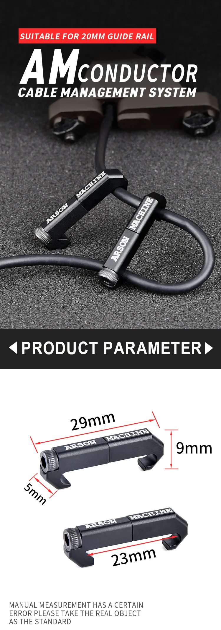WireGuide para riel Picatinny y cableado del HotButton