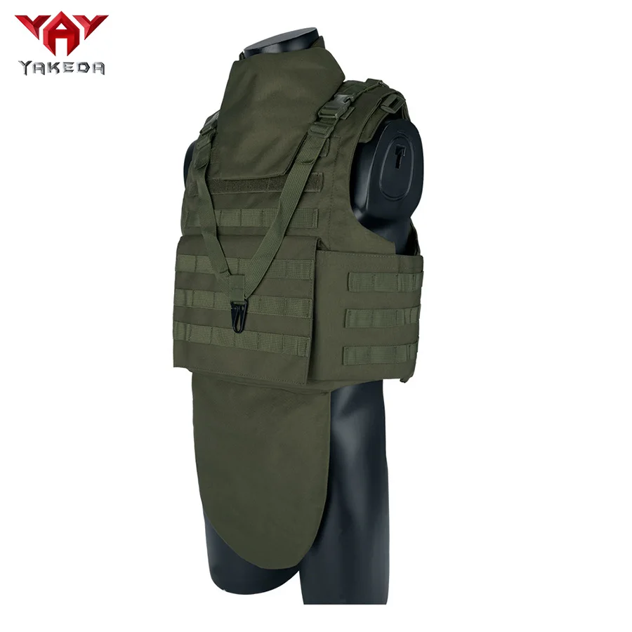 YAKEDA chaleco táctico de protección completa con cuello PALS - imagen 4