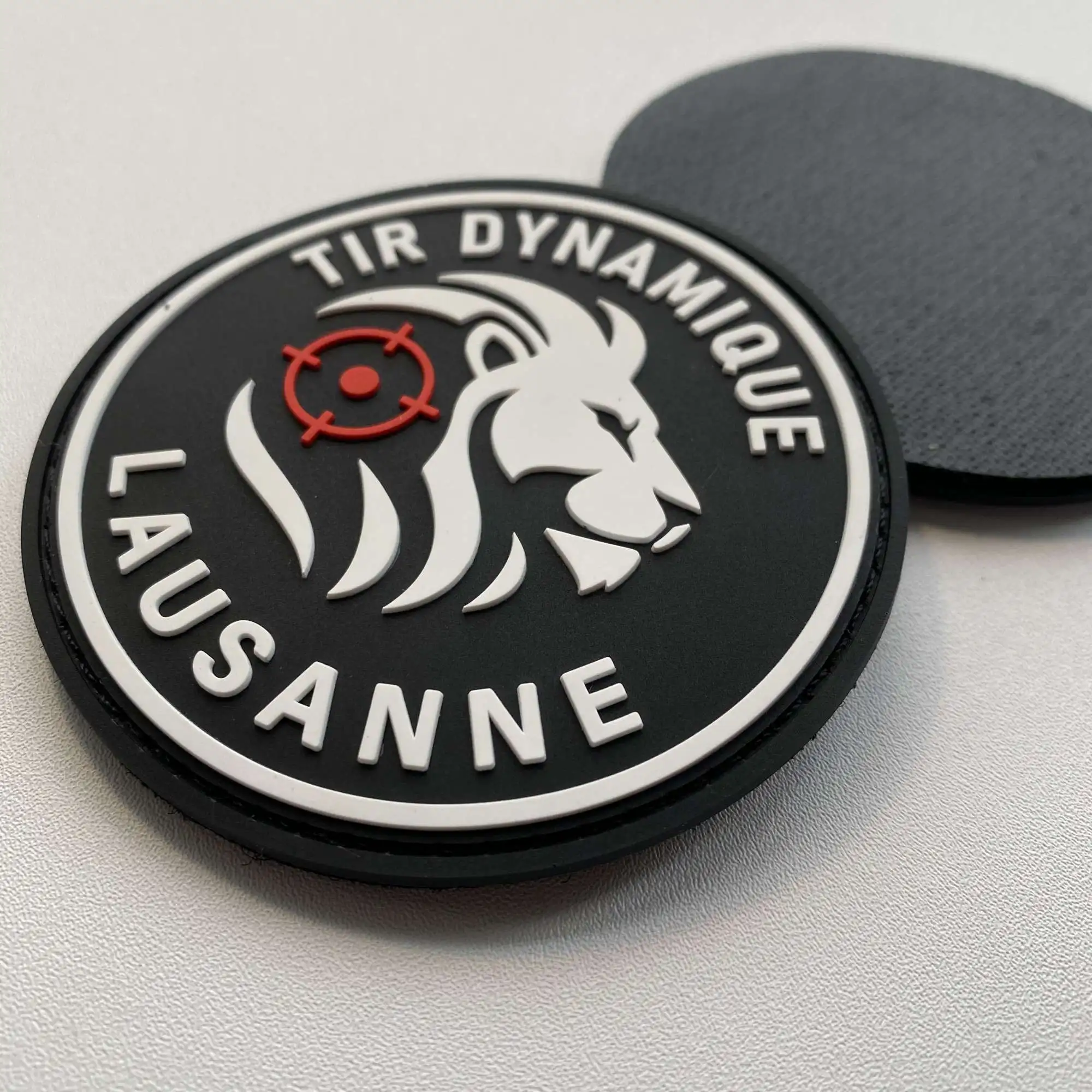 Parche de PVC flexible personalizado con logotipo