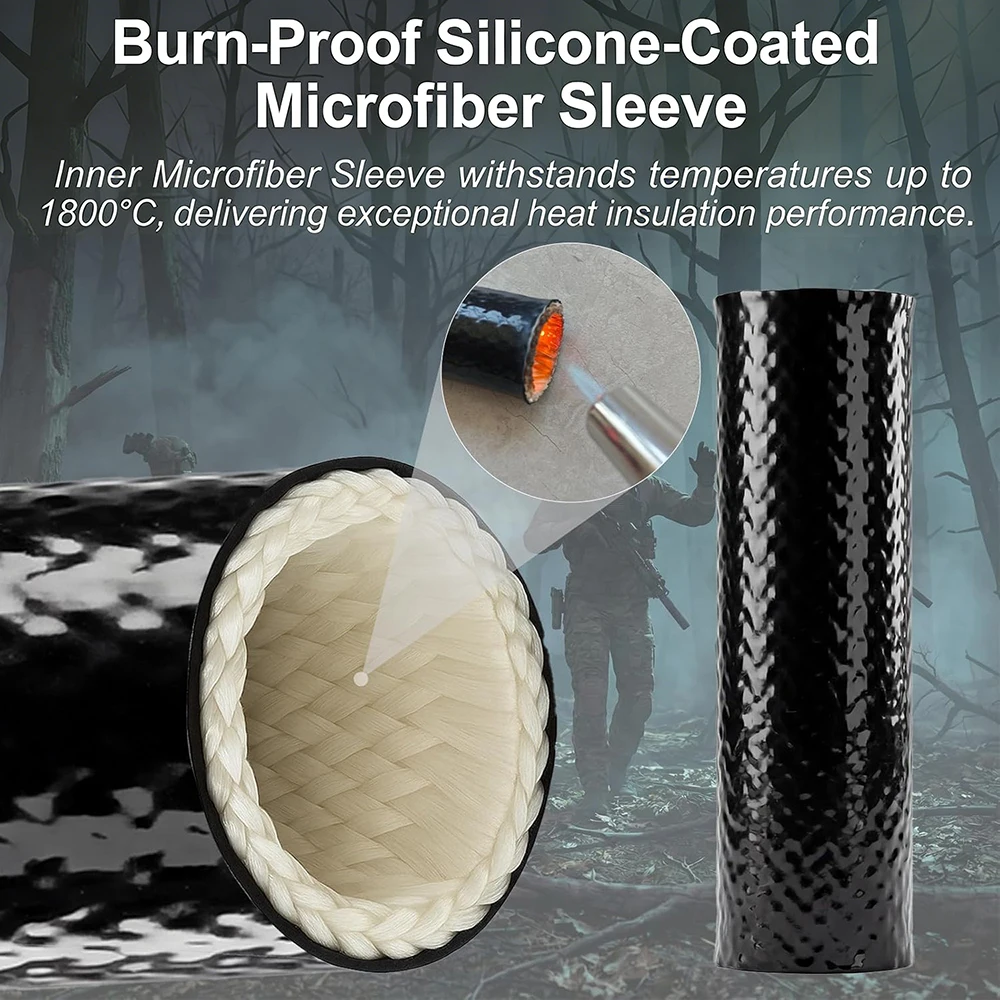 Funda resistente al calor ajustable para silenciador de caza y tiro - imagen 4