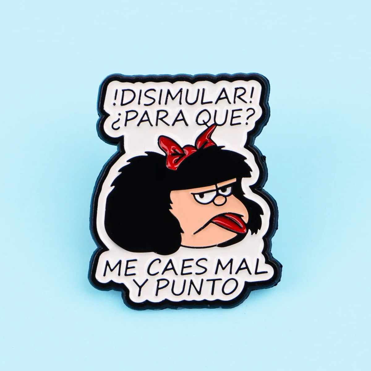 Broche esmalte frase divertida – Pin decorativo ropa y sombreros mujer - imagen 3