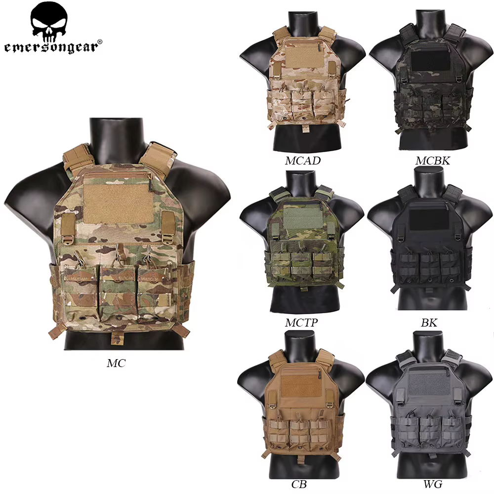 EMERSONGEAR 420 Plate Carrier – Chaleco táctico MOLLE Multi-camo - imagen 4