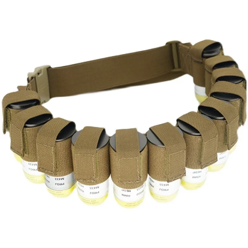 Cinturón táctico 40 mm con bolsa tipo granada BK/DE/MC militar - imagen 2