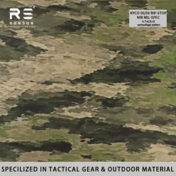 Tela camuflaje A-TACS-iX ripstop NYCO 50/50 impermeable IRR militar