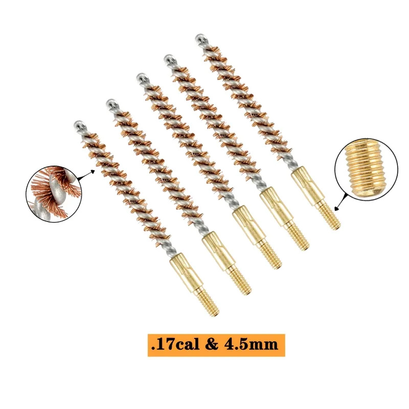 Cepillos limpieza de cañón cerdas fosfóricas y bronce .17/4,5